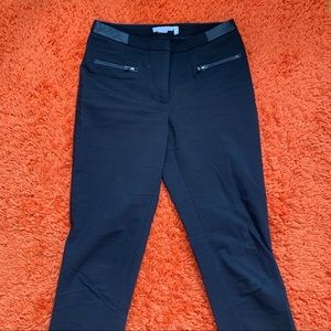 H&M dress pants with leather details